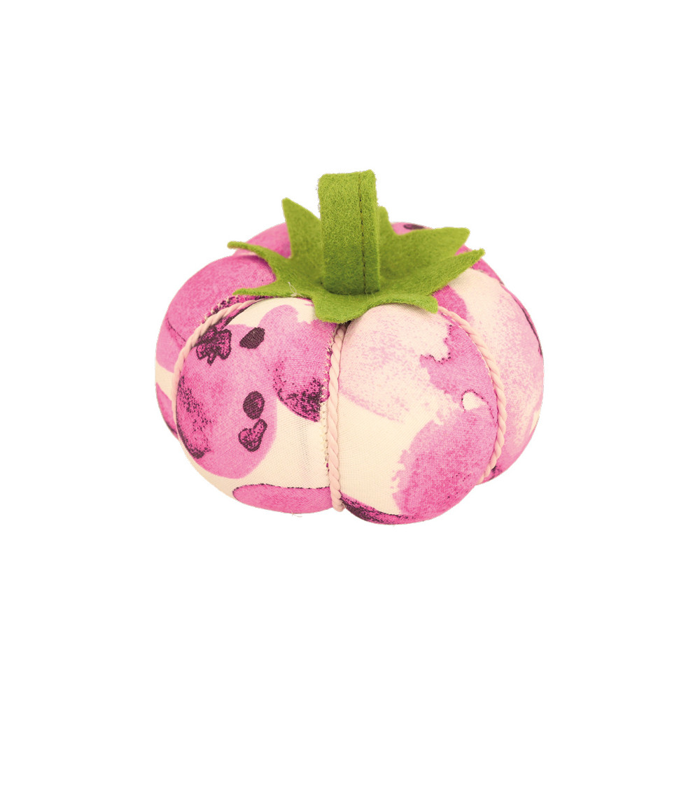Tomato pin holder 8cm fuchsia bubbles