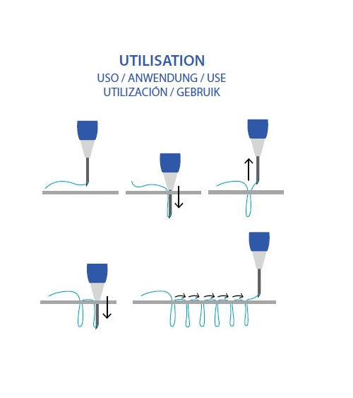 White punch needle set