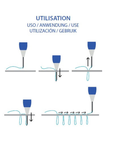 White punch needle set