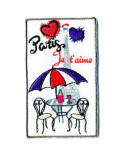 Ecusson thermocollant Paris Je t'aime 6x3.5cm