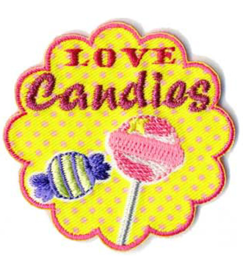Love Candies iron-on patch