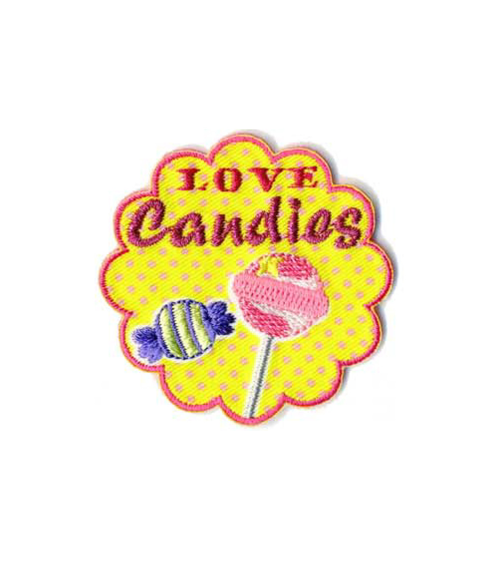 Love Candies iron-on badge