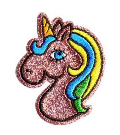 Unicorn glitter iron-on patch