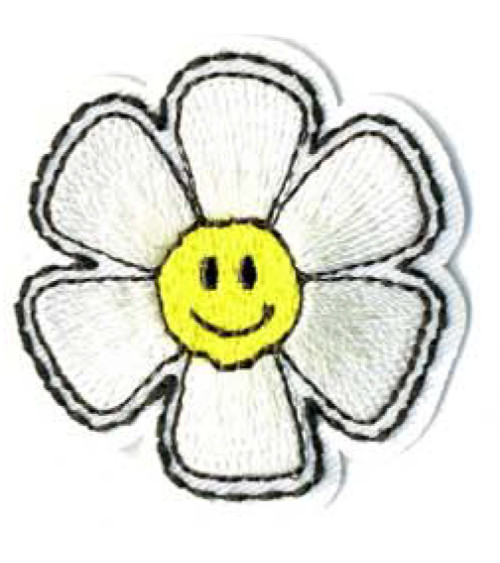 Daisy iron-on patch