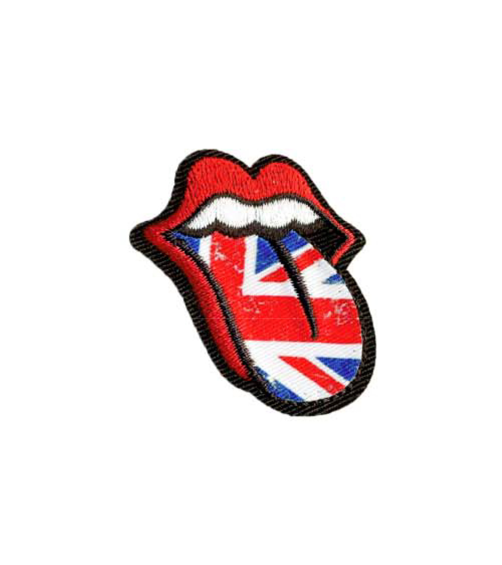 USA language iron-on badge