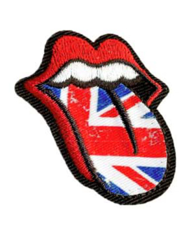 USA language iron-on badge