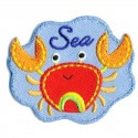 Ecusson thermocollant crabe Sea 5x4.5cm