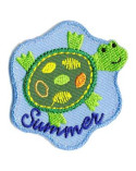 Ecusson thermocollant tortue Summer 5x4.5cm