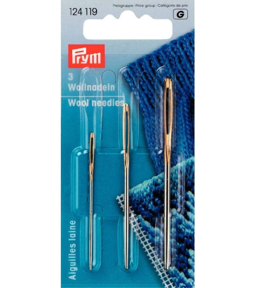 Pointless wool needles Prym n°1,3,5