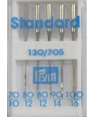 Set of 5 Universal Sewing Machine Needles 130/705 Standard 70-100
