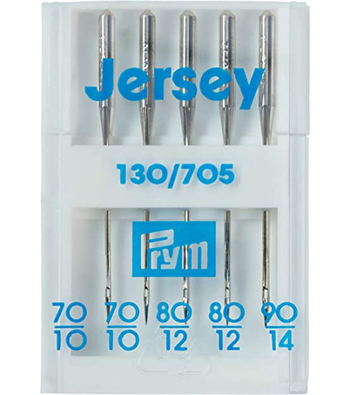 Lot de 5 aiguilles Prym pour machine à coudre à talon plat jersey