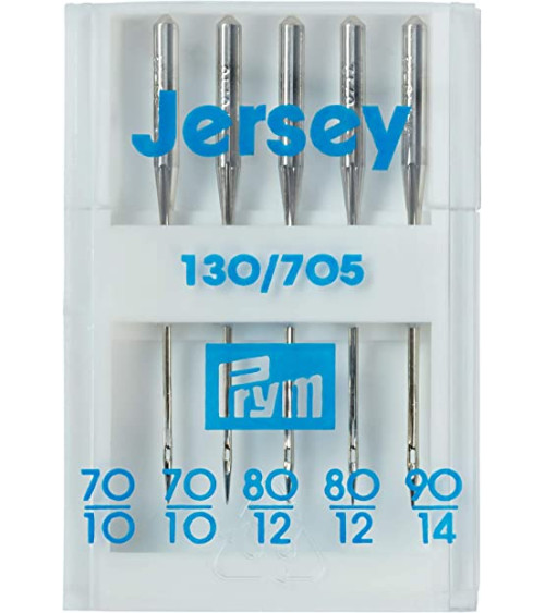 Set of 5 Prym needles for jersey flat heel sewing machine