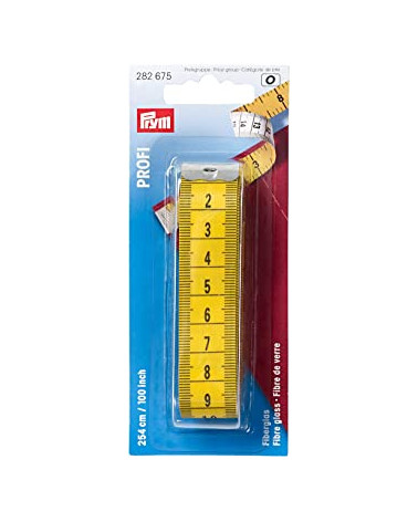 Cinta métrica profesional de fibra de vidrio Prym, 254 cm, 100 pulgadas