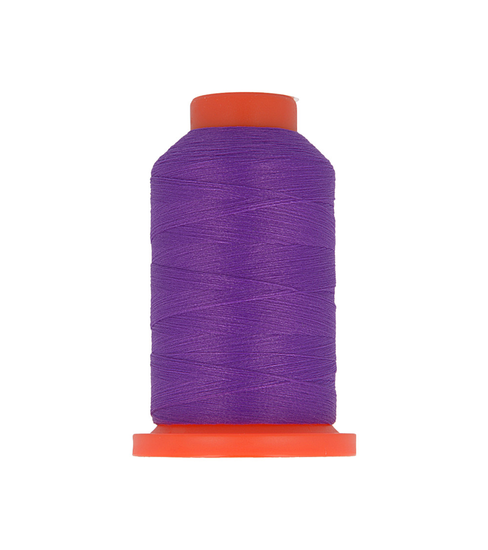 Set of 3 spools of 1000m polyester foam thread made in France for overlockers Purple