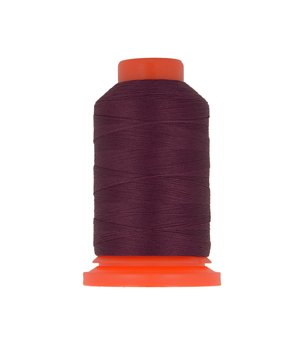 Lot de 3 bobines fil mousse polyester 1000m fabriqué en France pour surjeteuse Rouge bordeaux