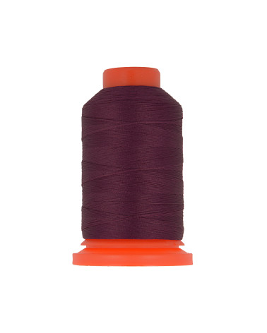 Set of 3 spools of polyester foam thread 1000m made in France for overlocker Burgundy red