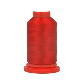Lot de 3 bobines fil mousse polyester 1000m fabriqué en France pour surjeteuse rouge vif
