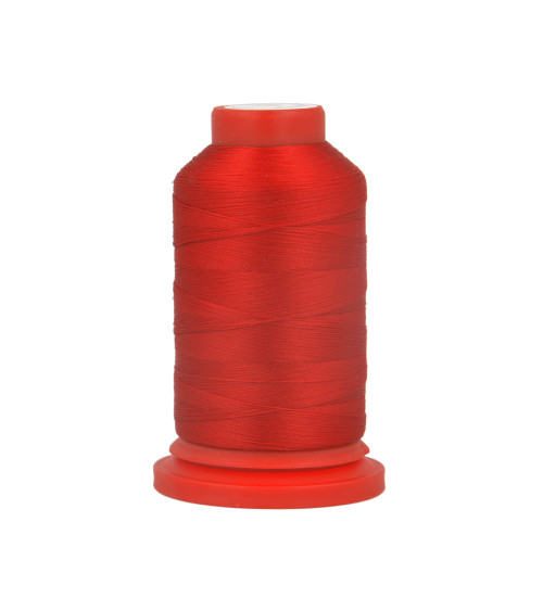 Set of 3 spools of 1000m polyester foam thread made in France for bright red overlocker