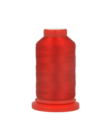 Lot de 3 bobines fil mousse polyester 1000m fabriqué en France pour surjeteuse rouge vif