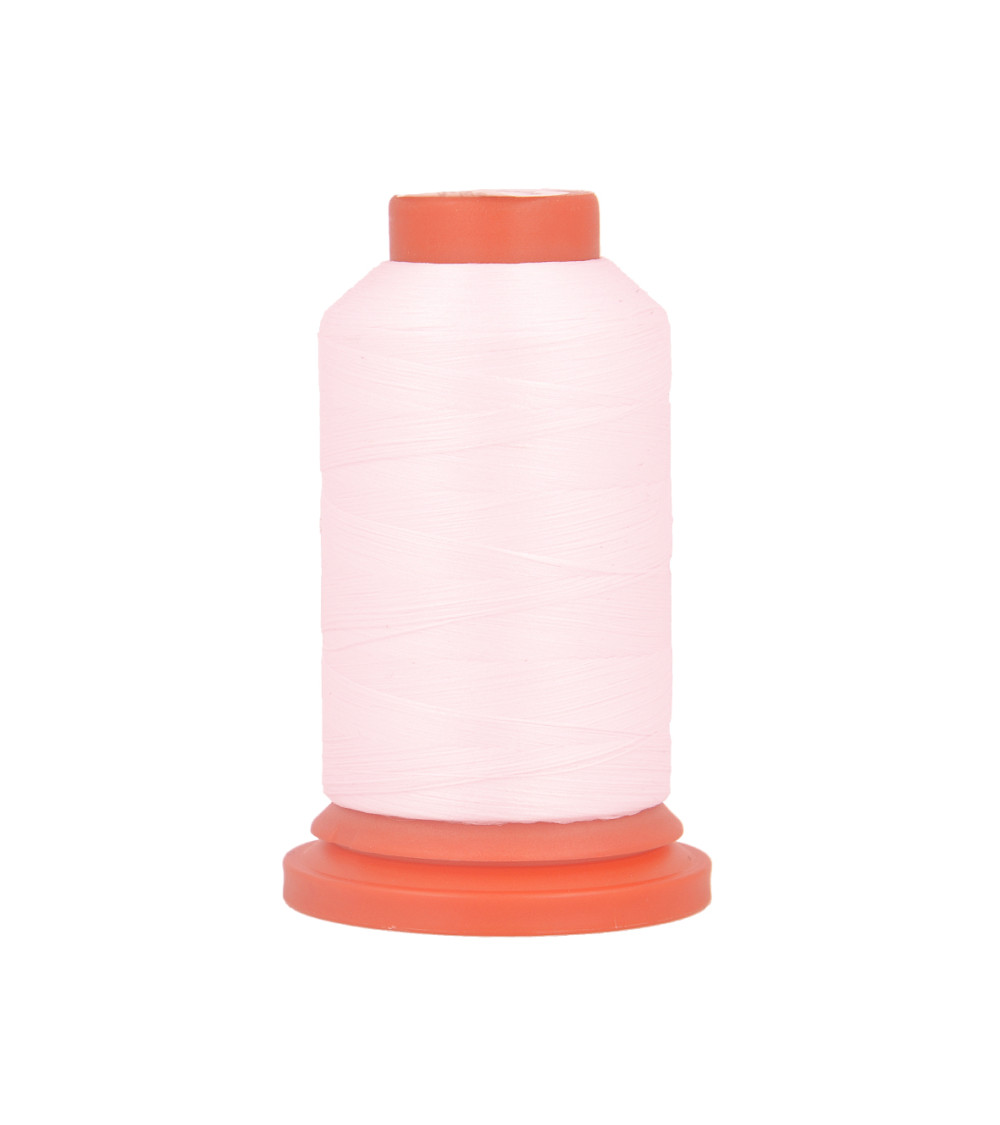 Lot de 3 bobines fil mousse polyester 1000m fabriqué en France pour surjeteuse rose