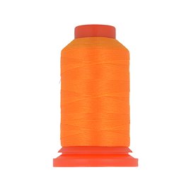 Lot de 3 bobines fil mousse polyester 1000m fabriqué en France pour surjeteuse Orange