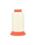 Lot de 3 bobines fil mousse polyester 1000m fabriqué en France pour surjeteuse écru