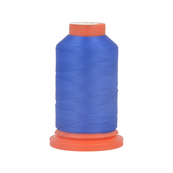 Lot de 3 bobines fil mousse polyester 1000m fabriqué en France pour surjeteuse bleu foncé