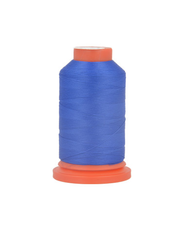 Juego de 3 bobinas de hilo de espuma de poliéster de 1000 m fabricadas en Francia para overlock azul oscuro