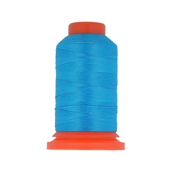 Lot de 3 bobines fil mousse polyester 1000m fabriqué en France pour surjeteuse bleu