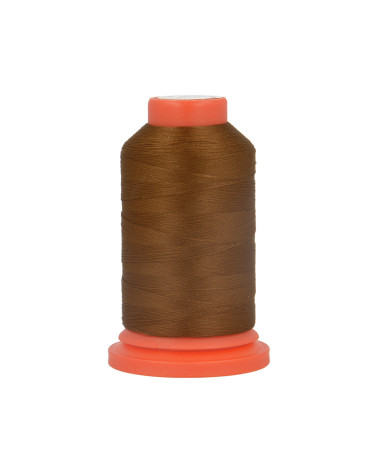 Set of 3 spools of 1000m polyester foam thread made in France for brown overlocker
