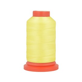 Lot de 3 bobines fil mousse polyester 1000m fabriqué en France pour surjeteuse jaune vert