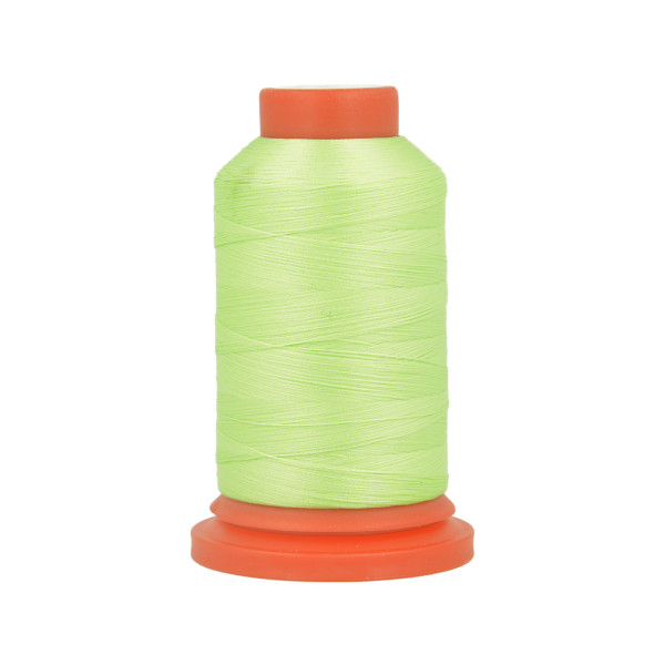 Lot de 3 bobines fil mousse polyester 1000m fabriqué en France pour surjeteuse vert anis