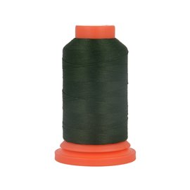 Lot de 3 bobines fil mousse polyester 1000m fabriqué en France pour surjeteuse vert foncé