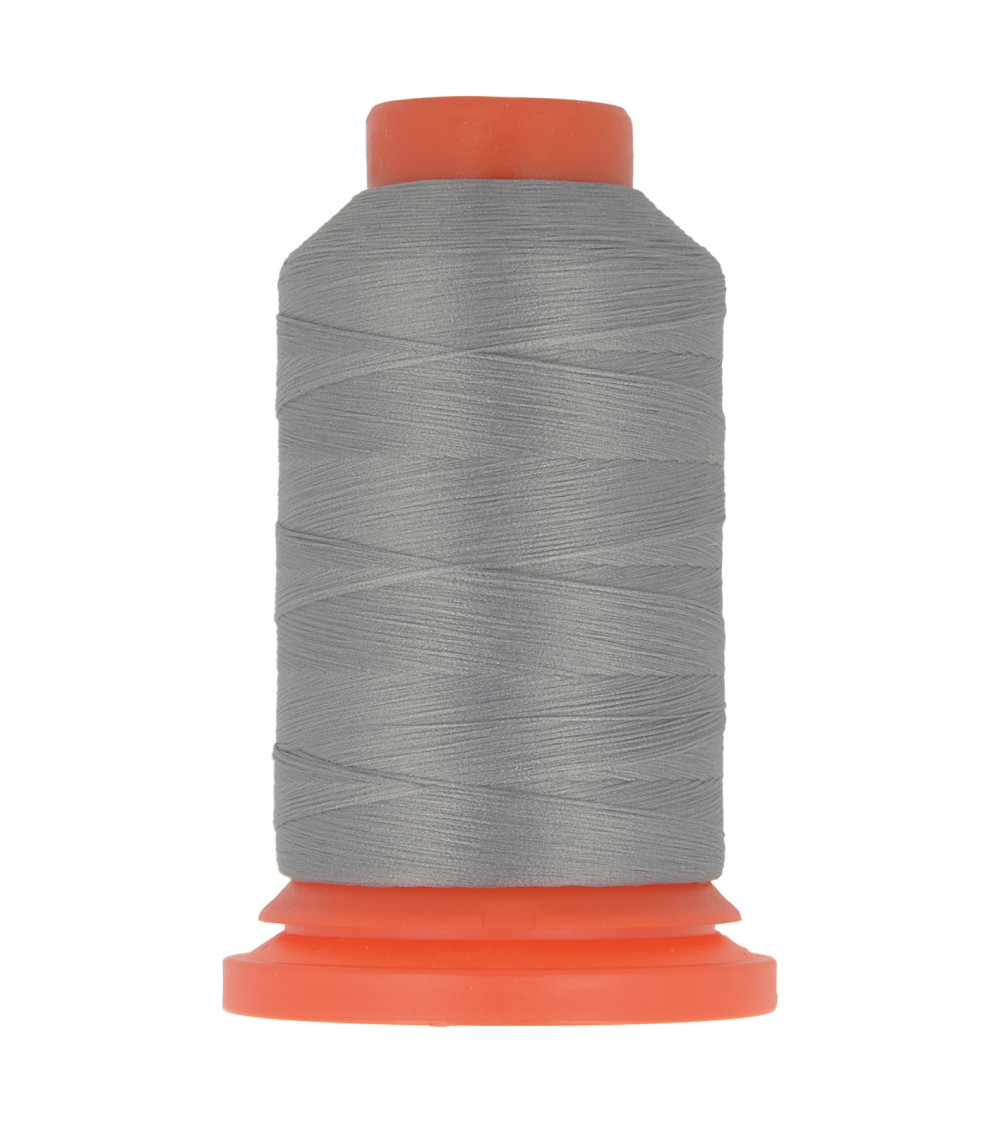 Set of 3 spools of 1000m polyester foam thread made in France for gray overlocker
