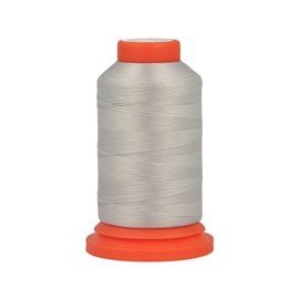 Lot de 3 bobines fil mousse polyester 1000m fabriqué en France pour surjeteuse gris clair