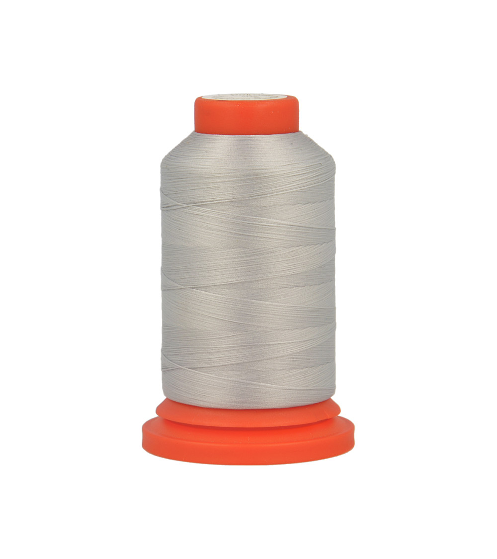 Juego de 3 bobinas de hilo de espuma de poliéster de 1000m fabricadas en Francia para overlock gris claro