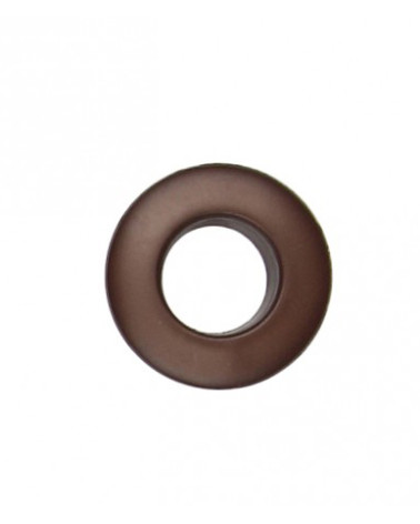 Lot de 6 oeillets plastique 25mm marron