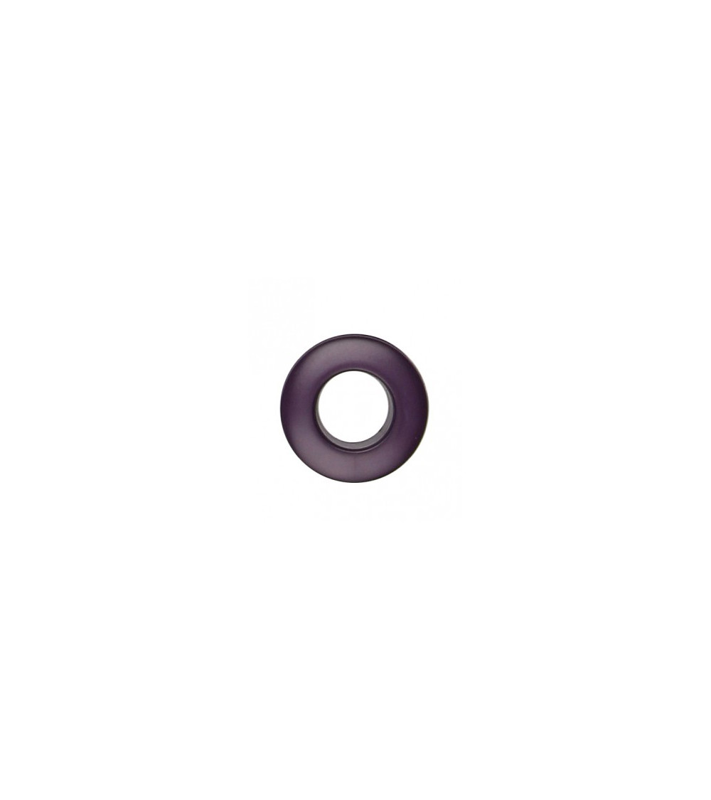 Lot de 6 oeillets plastique 25mm aubergine