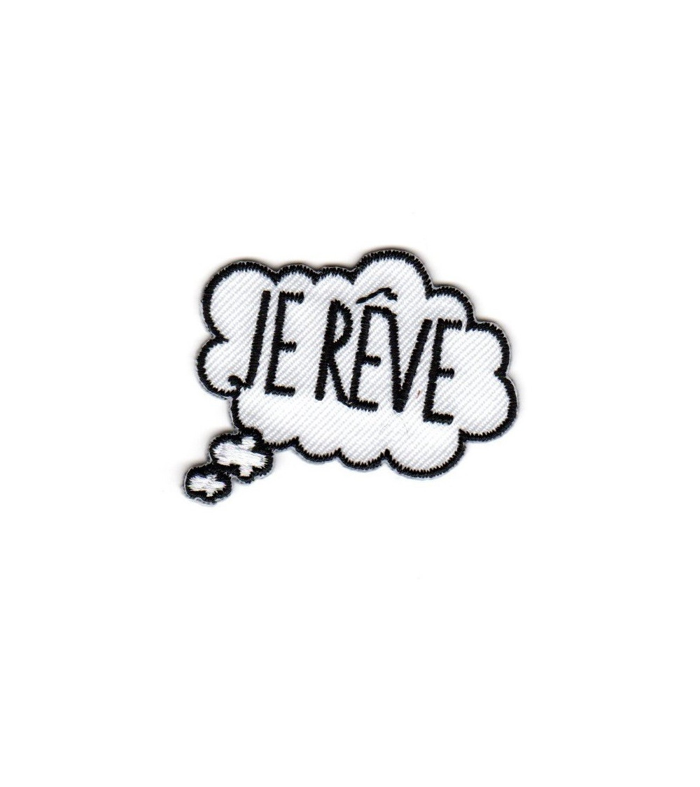 Ecusson thermocollant JE REVE 4x3 cm Ecusson thermocollant JE REVE 4x3 cm