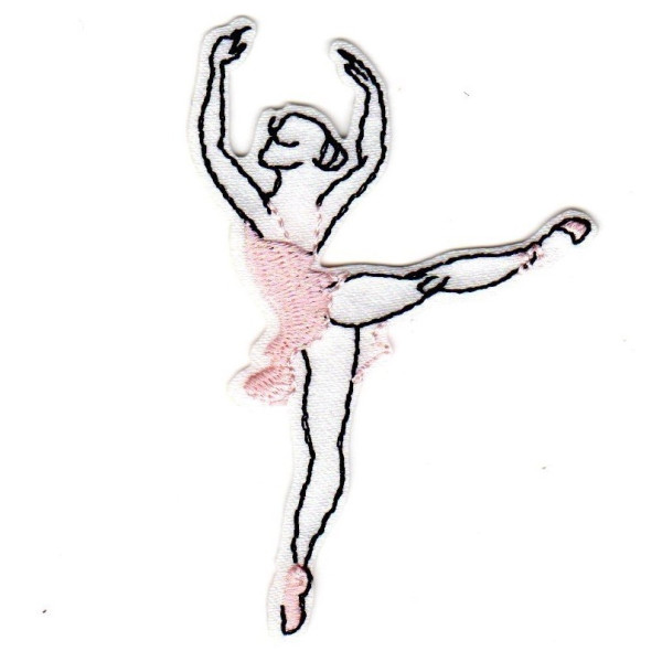 Ecusson thermocollant Petite Danseuse Ballerine 5x5,5 cm