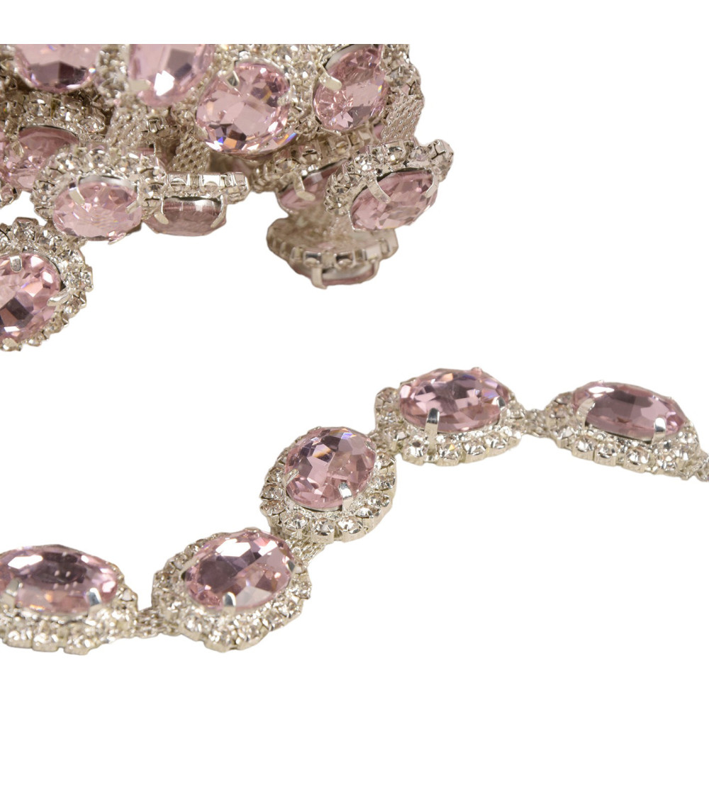 5m reel with 15mm pink stone braid