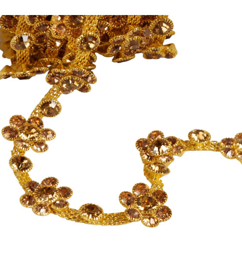 5m reel stone flower braid 15mm beige