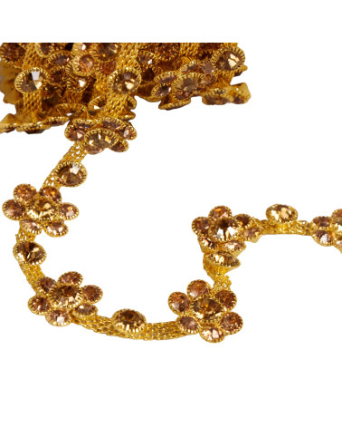 5m reel stone flower braid 15mm beige