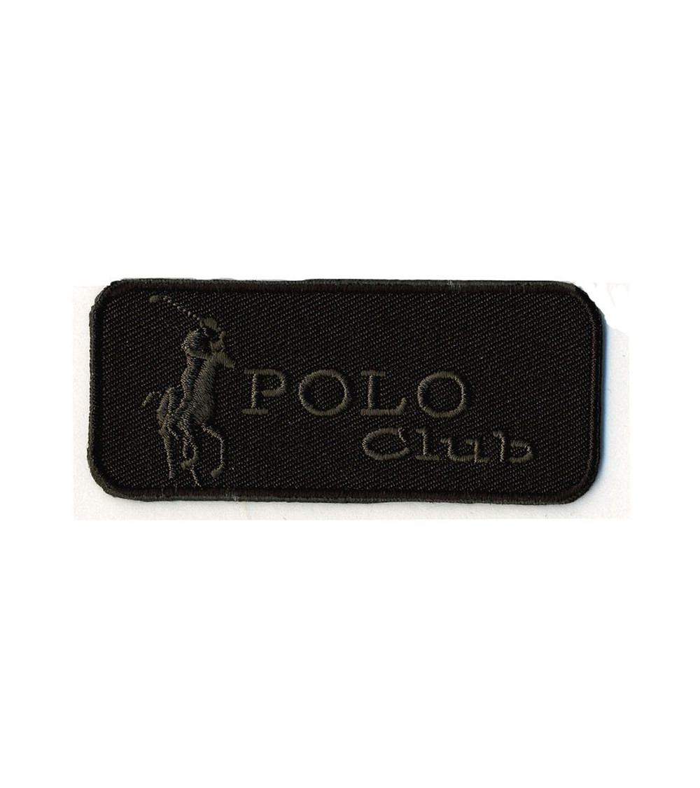 Set di 3 toppe termoadesive Polo Club nere
