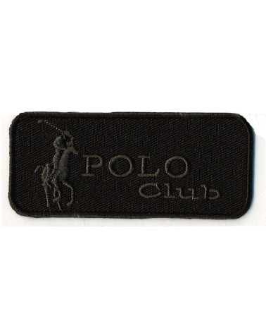 Set di 3 toppe termoadesive Polo Club nere