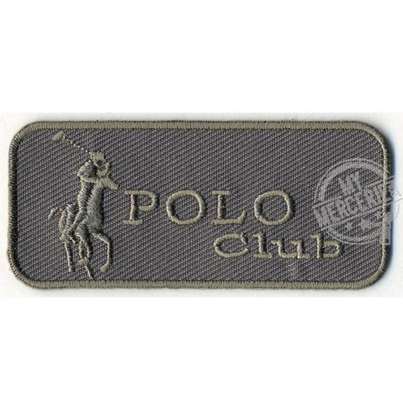 Lot de 3 écussons Polo Club grise thermocollants