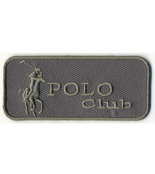 Lot de 3 écussons Polo Club grise thermocollants