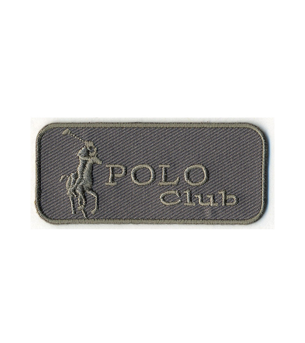 Set di 3 toppe termoadesive Polo Club grigie
