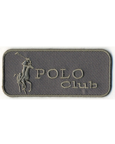 Set di 3 toppe termoadesive Polo Club grigie