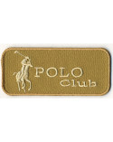 Lot de 3 écussons Polo Club or thermocollants